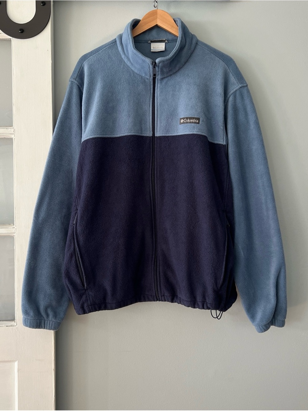 Columbia Men’s Steens Mountain 2.0 Full-Zip Fleece Jacket Navy Blue Colorblock